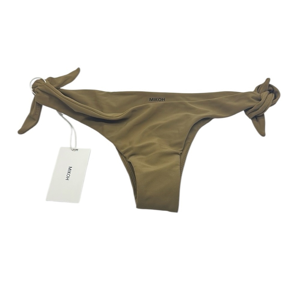 NWT Mikoh Olive Green‎ Tie Bikini Bottoms Size Small